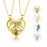 Love Magnetic Attraction Couple Necklace for Women Pair of Pull Hook Heart-shaped Promise Necklace Valentine's Day Gift Jewelry