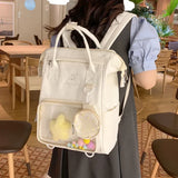 MAYTRENDS  -  Harajuku Women Backpacks Casual Nylon Large Capacity Students Commute Mochilas Para Mujer Retro Coin Purse Ita Bag Female