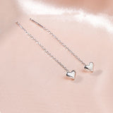 MAYTRENDS  - Long Heart Thread Chain Earrings