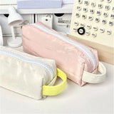 Maytrends Multi-function School Pencil Cases Stationery Storage Bag Portable Large-capacity Pen Bag Pencil Case Pencil Bag Macaron Color