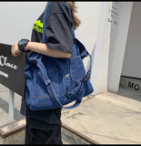 MAYTRENDS  -  New Harajuku Wash Denim Bag Women Shopping Handbags Large-capacity Shoulder Bag Female Korean Girls Messenger Bag