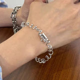 Minimalist Silver Color Chain Bracelets New Trends Creative Design Coil Geometric Handmade Birthday Party Jewelry Gifts