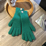Fashion Touch Screen Knitted Gloves Women Winter Gloves Warm Riding Gloves Solid Fluffy Work Gloves Y2k Harajuku Kawaii Mittens