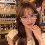 Maytrends Korean Transparent Glasses Frame Women Lovely Ins No Makeup Plain Glasses Men Eyewear Cute Decorative Computer Glasses