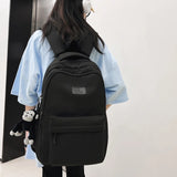 Maytrends  -   Fashion Women Backpack Female Waterproof Nylon Schoolbag Student Book Bag Solid Color School Backpacks for Teenager Gilrs Boys