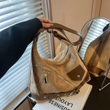 MAYTRENDS  -  Vintage Maillard Women Tote Bags Luxury Designer Crossbody Shoulder Bag Female Large Capacity PU Commute Bolso Mujer