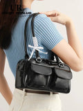 MAYTRENDS  - Stylish Double-Pocket Shoulder Bag