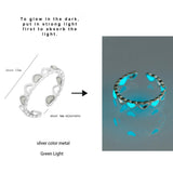 MAYTRENDS  - Glow In The Dark Heart Ring