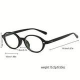 MAYTRENDS  -  1\3pcs Retro Literary Blue Light Blocking Glasses for Men and Women, Versatile Oval Small Frame Glasses, Suitable for Daily Leisure and Office