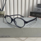 MAYTRENDS   -  Chic Retro Oval Blue Light Blocking Glasses, Metal Hinge, PC Frame for Fashion & Reading