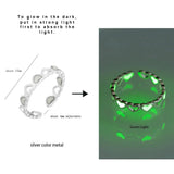 MAYTRENDS  - Glow In The Dark Heart Ring