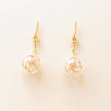 Maytrends Original Handmade Wire Glass Ball Stud Earrings For Women Fashion Trend Unique Korean Knot Transparent Bubbles Earrings