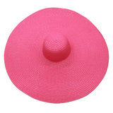 Maytrends foldable women oversized hat 70cm diameter large brim summer sun beach hats wholesale