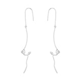 Maytrends Original Simple Breast Curve Hook Earrings For Women Alloy Lady Outline Long Dangle Earrings Girls Gift For Her