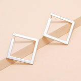 Hot Trendy Square Earrings Irregular Stud Earrings New Exaggerated Cold Wind Fashion Earring for Women Statement  Accessories