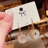 New Classic Metal Double Ring Hoop Earrings For Woman  Korean Fashion Jewelry Temperament Daily Wear Earrings Party Gift