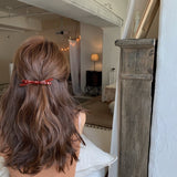 Maytrends Korean Hairpin Headdress Clip Side Clip Girl's Word Clip Female Online Influencer Bow Back Head Bangs Top Clip Headdress