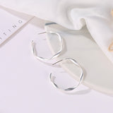 Maytrends Fashion Korean Metal Elegant Hoop Earring Woman New Vintage Geometric Statement Earrings Jewelry Brincos Gift