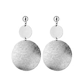 Maytrends Fashion Earrings For Women Metal Single Drop Dangle Earrings Vintage Statement Round Geometric Earring Fashion Jewelry