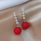 New Korean Design Trendy Sweet Cute Pearl Stud Earrings For Women Fashion Chic Big Elegant Earring Party Jewelry