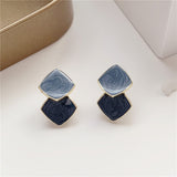 Korea Simple Fashion Acrylic Earrings for Women Trendy White Black Earings French Retro Geometric Transparent Female