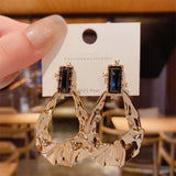 New Vintage Fashion Gold Big Pendant Earrings for Women Metal Loops Drop Earrings  Women Jewelry Gifts