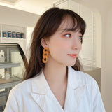 New Korean Metal Chain Dangle Tassel Earrings Fashion For Women Elegant Geometric Long Line Pendientes Girls Jewelry