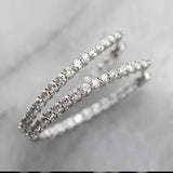 Silver Plated Cute Oval Hoop Earrings for Women Full Round Zircon High Quality Fashion Versatile Female Jewelry Hot Sale