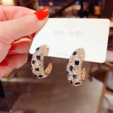 Luxury Vintage M Letter Leopard Drop Earrings for Women Round Circle Letter Dangle Earring Fashion Jewelry Gift New Arrival