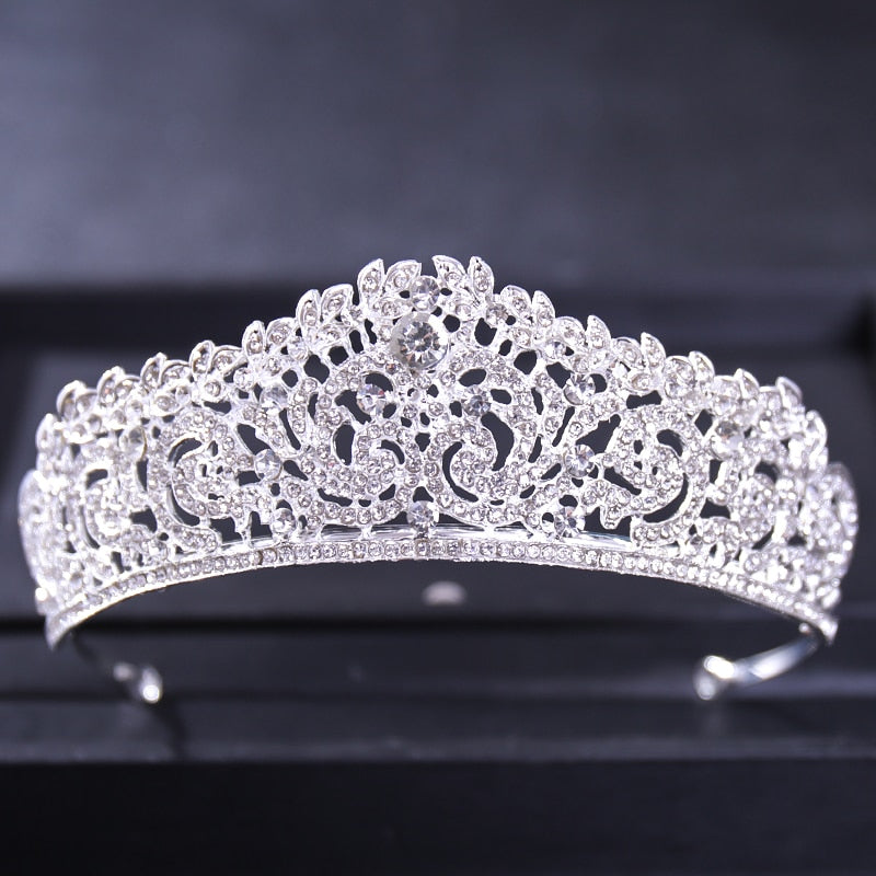 Maytrends Luxury Baroque Vintage Crystal Crowns And Tiaras Princess Prom Pageant Diadem Crown For Women Bride Wedding Hair Accessories