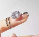 Maytrends Cool Flash Single Nail Ring Finger-tips Korean Trendy Luxury Jewelry Shining Crystal Female Nail Cover Ring