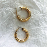 Maytrends Fashion Gold Color Oversize Hoop Earrings For Women Wide Big Metal Round Circle Statement Earrings Vintage Jewelry Gift