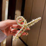 Elegant Pearls Opal Geometric Hair Clips For Women Back Hair Hold Clips  Decorate Headband Fashion Hair Accessories Jewelry