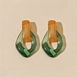 New Korea Clear Acrylic Geometric C-shaped Hoop Earrings For Women Girls Trends Hanging Earrings Party Travel Jewelry Gifts