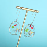 Maytrends Original Artsy Mamma Long Dangle Earrings For Women Van Gogh Abstract Lady Breast Statement Drop Earrings Hot Body Earings