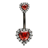 14G Belly Button Piercing Heart Navel Ring 316L Surgical Stainless Steel CZ Belly Piercing Ombligo Jewelry for Women