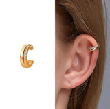 Maytrends 1PC Minimalist Metal  Earcuff Geometric Round Ear Clip Cartilage Earring Women Ear Cuff Jewelry