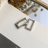 Personality Punk Rhinestone Safety Pin Stud Earrings Crystal Paper Clip Geometric Earrings for Women Accessories Jewelry