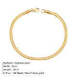 Maytrends 316L Stainless Steel Round Snake Chain Bracelet For Women Minimalist Link Bracelets Jewelry Wholesale/Dropshipping