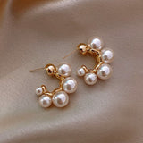 New Korean Design Trendy Sweet Cute Pearl Stud Earrings For Women Fashion Chic Big Elegant Earring Party Jewelry