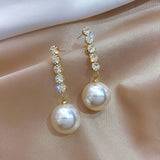 New Korean Design Trendy Sweet Cute Pearl Stud Earrings For Women Fashion Chic Big Elegant Earring Party Jewelry