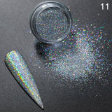 Maytrends 1Box Moonlight Mirror Nail Powder Silver Fine Glitter Metallic Effect Pigment UV Gel Polish Chrome Dust Aurora Nail Decorations