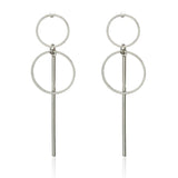 Golden Big hoop Earrings Korean Geometry Metal Gold Earrings For women Female Retro Drop Earrings  Trend Fashion Jewelry