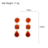 Maytrends Fashion Resin Long Drop Earrings for Women Trendy Simple Geometric Acrylic Pendant Dangle Earring Statement Jewelry