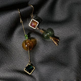 Maytrends Unique Stunning Bubble Long Dangle Earrings For Women Vintage Original Handmade Glass Ball Drop Earrings Jewelry Earrings