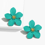 Maytrends Fashion Sweet flower Stud Earrings For Women Elegant Cherry Blossom Summer Style Earrings Party Female Jewelry