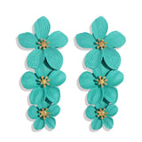 Maytrends Fashion Sweet flower Stud Earrings For Women Elegant Cherry Blossom Summer Style Earrings Party Female Jewelry