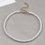 Maytrends Elegant Big White Imitation Pearl Beads Choker Clavicle Chain Necklace For Women Wedding Jewelry Collar New