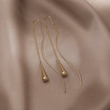 Asymmetric Korean Style Popular Design Long Drop Earrings For Women Vintage Statement Metal Crystal Heart Dangle Hanging Earring