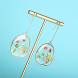 Maytrends Original Artsy Mamma Long Dangle Earrings For Women Van Gogh Abstract Lady Breast Statement Drop Earrings Hot Body Earings